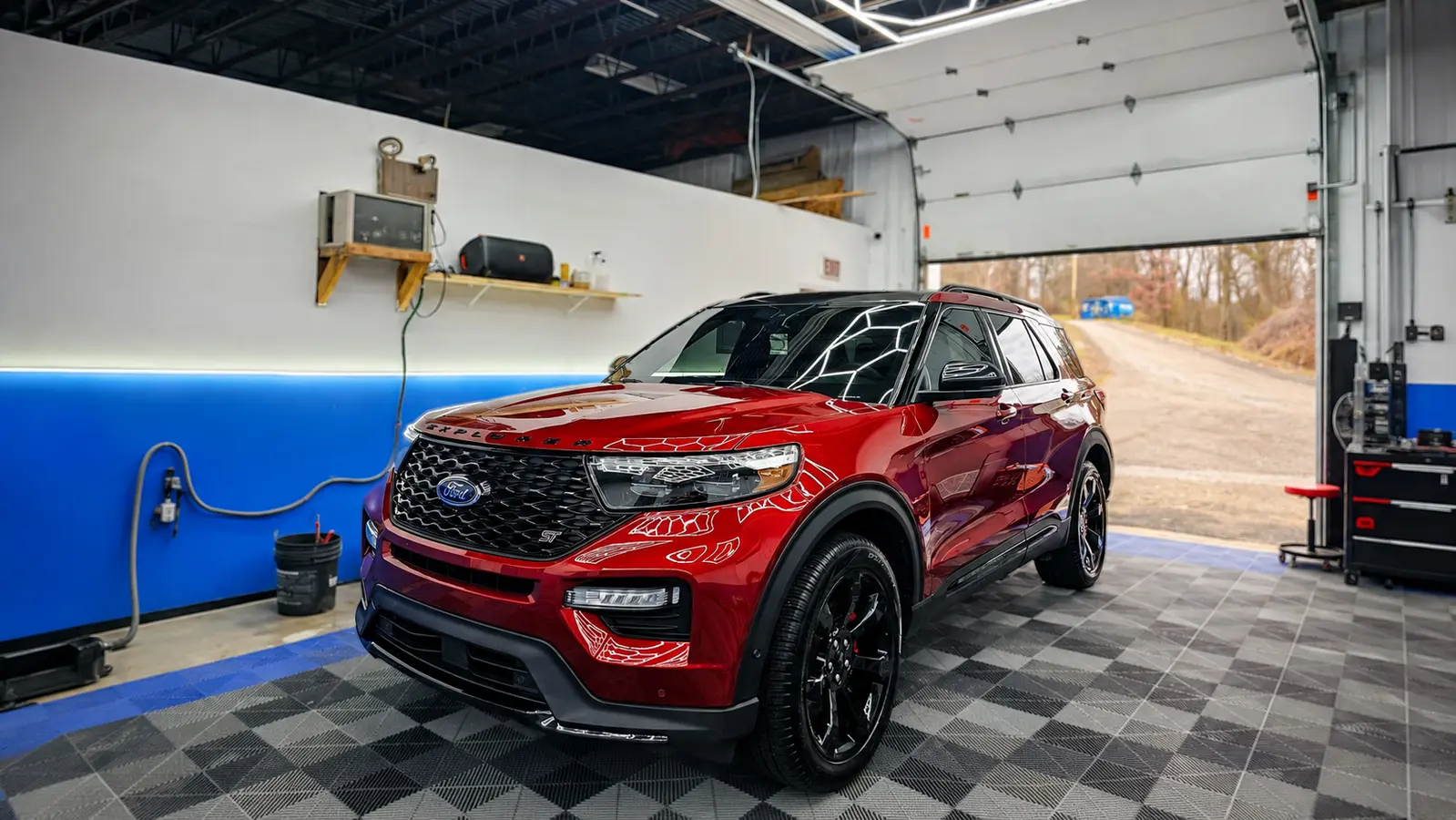 Red Ford Explorer ST protected at Pristine Clean
